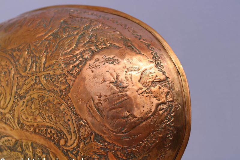 Persien: Antike Bettelschale - "Kashkul" genannt, aus Kupfer – Bild 9